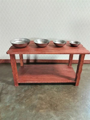 HANDLEY Dollhouse Miniature Kitchen Metal Stacking Mixing Bowls 1:12 Scale Set of 4
