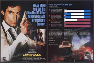 LICENCE TO KILL - Original 1989 Trade AD / ADVERT _ James Bond _ Timothy Dalton - Picture 1 of 3
