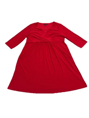 Tiana B. Женское «Платье, пожалуйста!»  Красное рождественское платье с завышенной талией большого размера 1X - Изображение 1 из 4