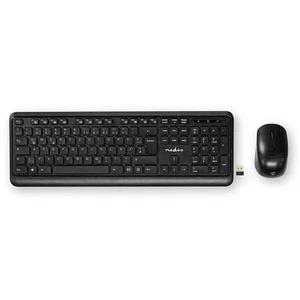 Nedis, Kabelloses Tastatur-Maus-Set QWERTZ DE USB, Schwarz - Bild 1 von 8