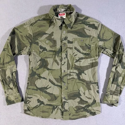 Wrangler Shirt Mens Medium Green Camo Button Up Flex For Comfort Camp Outdoor - Image 1 of 4