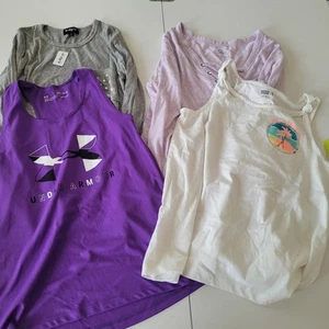 Lot Of 4 Girls Tops Tees New Kedpik Justice Under Armour Size L 12 XL 14 New - Picture 1 of 6