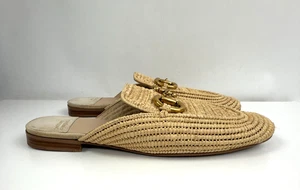 Jeffrey Campbell Raffia Horsebit Pantoletten Slipper Flats Velvit Schuhe Größe 7,5 - Bild 1 von 5