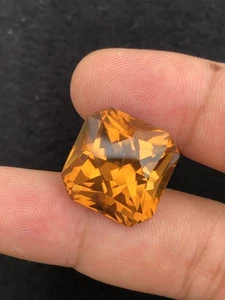 25.05 Carat Custom Asscher Cut Honey Citrine from Brazil for jewellery, for ring - Picture 1 of 8