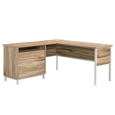 Sauder Portage Park Engineered Wood L-Shape Desk in Kiln Acacia Finish - Image 1 of 4