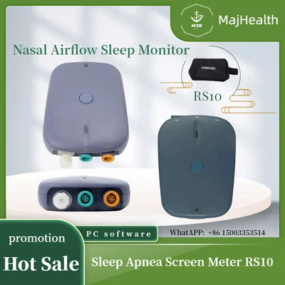 RS10 Sleep Apnea Screen Meter Spo2 PR Nose Air Flow PC Analysis Software Foto 1 de 4