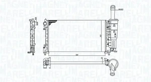 Radiador de agua Aletas refrigeración unidas mecánicamente 350213194200 - Imagen 1 de 7