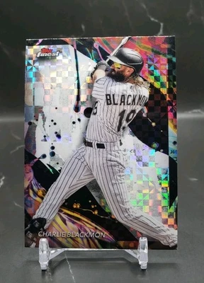 2024 Topps Finest Uncommon Checkerboard Refractor Charlie Blackmon #109 Foto 1 de 2