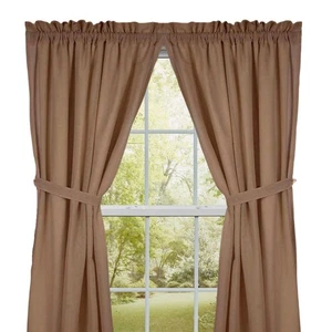 Home Collcetions by Raghu 72"x63" Drapery Panels Bradford Tan - Picture 1 of 3