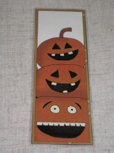 PRIMITIVE HALLOWEEN PUMPKIN LAMINATED BOOKMARK CS1219 - Picture 1 of 1