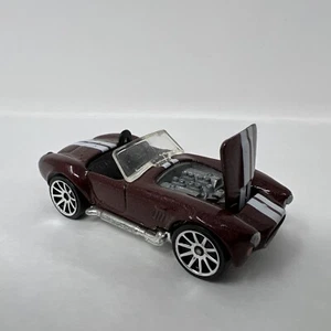 1982 Hot Wheels Shelby Cobra 427 Maroon. Hood opens.  Vintage.  Racing Stripes - Picture 1 of 24