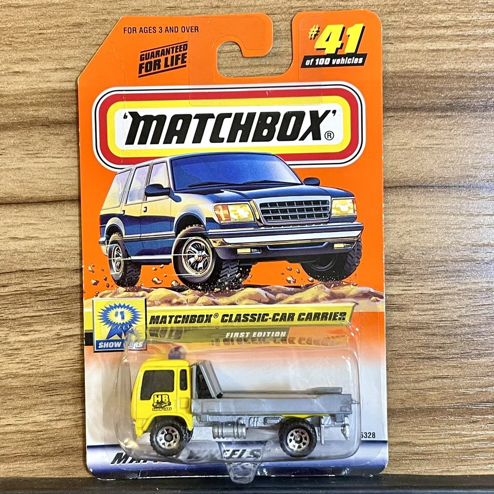 Matchbox #41 Classic Car Carrier Truck With 2000 Logo On Windshield New On Card - Image 1 of 1