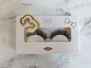 M2Ü NYC False Eyelashes With Glue Cruelty-Free Lightweight Natural-Looking Glam - Picture 1 of 2