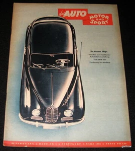 BMW 501 1953 COPERTINA E FUNZIONE DI PROVA DAS AUTO MOTOR UND SPORT RIVISTA TEDESCA - Foto 1 di 2