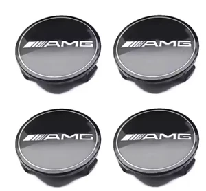COPRIMOZZO MERCEDES AMG 75mm 4pz - NERO - Foto 1 di 2