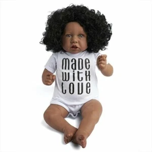 Muñeca bebé renacida genial afroafroamericana niña Bebe muñeca sorpresa - Imagen 1 de 4