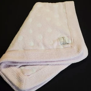 Little Giraffe Dolce Dot Chenille Blanket In Pink, Thick SILKY SOFT EUC 28"x32" - Picture 1 of 8