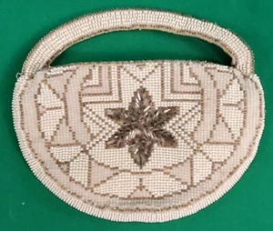 Vintage Geldbörse mit Handperlen 20er Jahre Made in Czechoslovakia MAKEL  - Bild 1 von 7