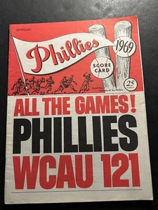 1969 Atlanta Braves vs Philadelphia Phillies Program John CALLISON Hank AARON  - Picture 1 of 6