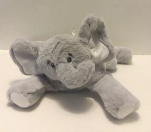 Bearington Baby Collection Grigio Peluche Posa Elefante Lovey Fiocco Raso 15" - Foto 1 di 9