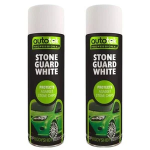 Autotek White Stone Guard Protects Against Chips Aerosol Spray Paint 500ml x2 - Picture 1 of 9