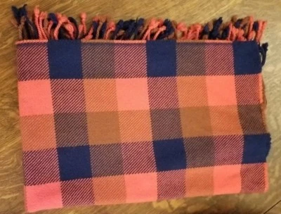 COACH Shawl Wrap Scarf Red Navy Plaid Winter Fall EUC - Image 1 of 3