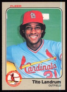 1983 Fleer Tito Landrum St. Louis Cardinals #13