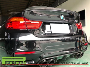 CS Style Trunk Wing Spoiler Carbon Lip CF Fit BMW 2015+ F82 M4 Coupe Only - Picture 1 of 3