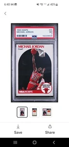 Cerchi NBA 1990-91 - #65 Michael Jordan PSA 7 - Foto 1 di 2