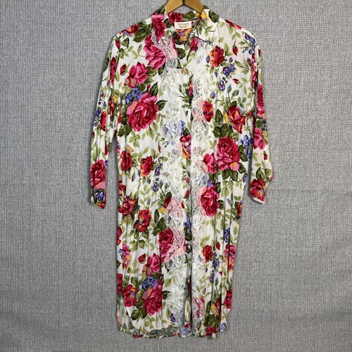 UNDERCOVER Abito Victorias Secret G Label taglia S floreale pizzo orlo LS Cottage Softie modesto