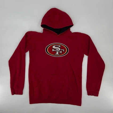 San Francisco 49ers Sweater Youth Large Red White NFL Hoodie Sweatshirt * Cover