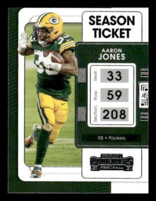 2021 Panini Contenders #36 Aaron Jones Green Bay Packers - Image 1 of 2