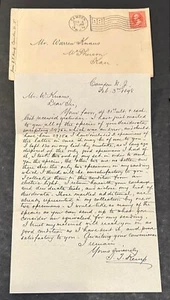 1898 Camden New Jersey letter from S T Kemp, collector of beetles - Sc 267a - Picture 1 of 1