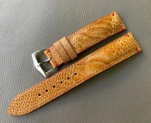Genuine Ostrich leg skin Watch Strap Band Size15 16 18 19 20 21 22 23 24 25 26mm - Picture 1 of 14