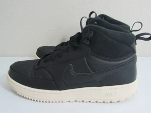 Nike Men’s Court Vision Mid Winter Shoes Size 8 Black Phantom DR7882-002 - Picture 1 of 14