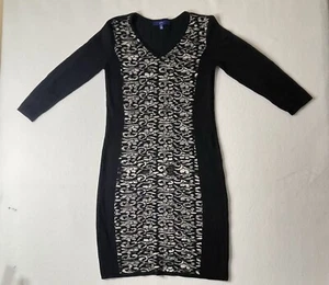 Apt 9 Sweater Dress Long Sleeve Size Small Black/White - Picture 1 of 9
