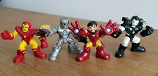 Marvel Super Hero Squad Lot 4x Figures (War Machine, Tony Stark, 2x Iron Man) 