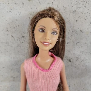 Nude Barbie Brunette Hazel Eyes 2003 Summer Face Doll For OOAK - Picture 1 of 11