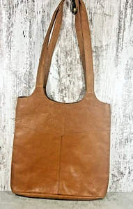 Leder Hobo Tote Markt Schultertasche Handtasche braun groß von embellish India - Bild 1 von 13