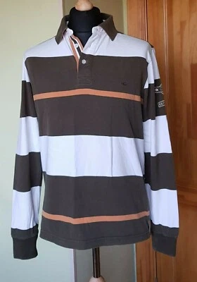 Men's CAMEL ACTIVE Striped Long Sleeve Polo Shirt, Size M - Image 1 of 4