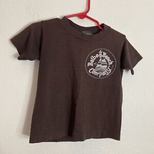 T-shirt vintage années 80 Balboa Beach Company enfants XS 2-4 50/50 point simple USA