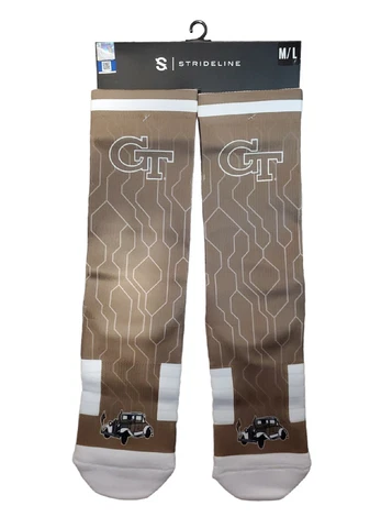 Georgia Tech Yellow Jackets Dress Socks University Strideline NCAA Wear Cover