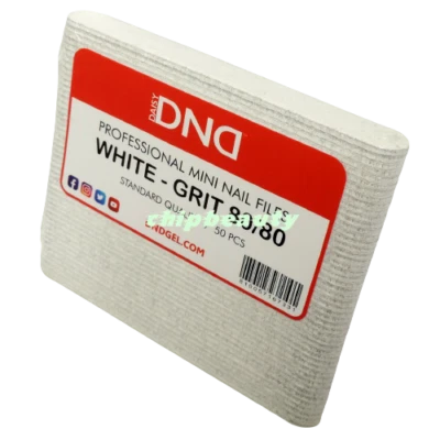 DND Daisy Mini Disposable Nail Files White Grit 80-80 Pack 50Pcs
