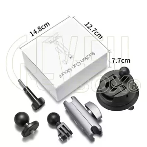 Aluminum Suction cup Car Mount Windshield Holder GoPro Insta360 X3 GO3 DJI 3 4 - Picture 1 of 10