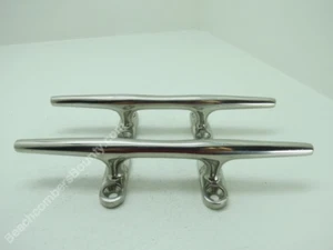New Pair 8 inch Long Stainless Steel Boat Cleats (XD2B2079) - Picture 1 of 4