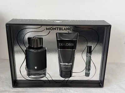 EXPLORER by Mont Blanc | Juego de regalo de 3 piezas para hombre: 3,3+0,25 OZ eau de parfum+3,3 OZ gel de ducha Foto 1 de 3