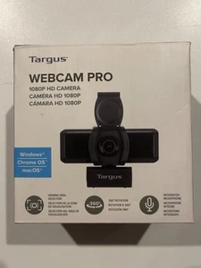 Targus Webcam Pro 1080P HD Camera Integrated Mic AVC041 Universal Compatibility - Afbeelding 1 van 6