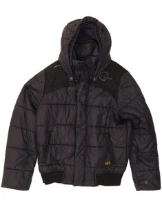 G-STAR RAW Mens Hooded Padded Jacket UK 42 XL Black Polyester DW44 - Picture 1 of 4