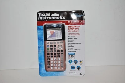 TEXAS INSTRUMENTS TI-84 PLUS CE PYTHON GRAPHING CALCULATOR ROSE GOLD NEW (PLS45) - Image 1 of 3