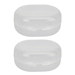 Caja de viaje tapón para los oídos de natación de plástico transparente duradero para agua al aire libre 2 piezas - Imagen 1 de 12